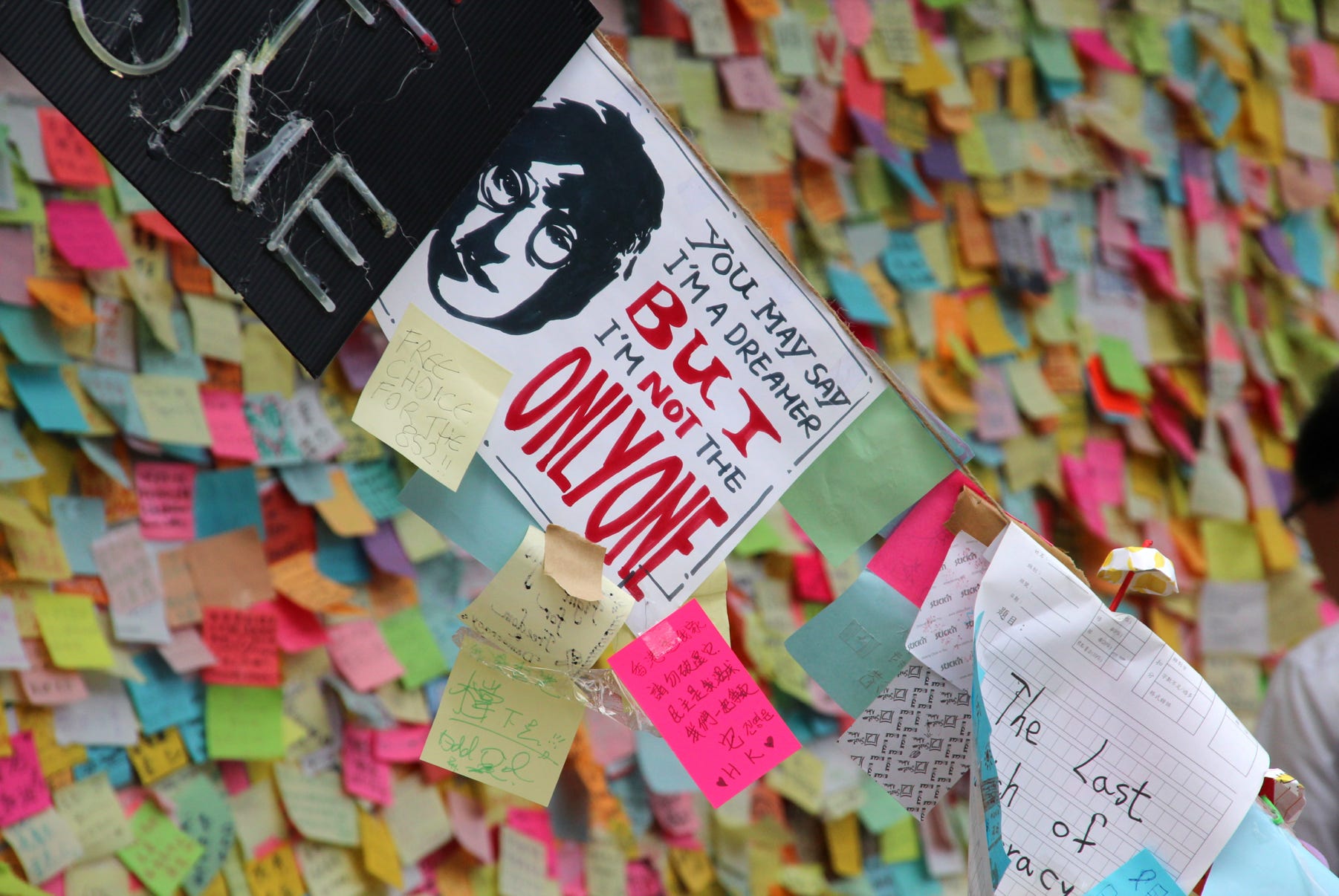 John Lennon quote used during protests in Hong Kong in October 2014
